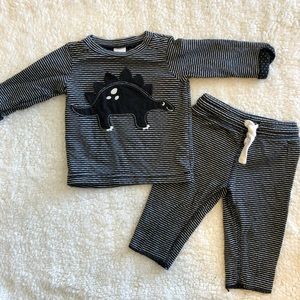 2-Piece Dinosaur Top & Reversible Pant Set